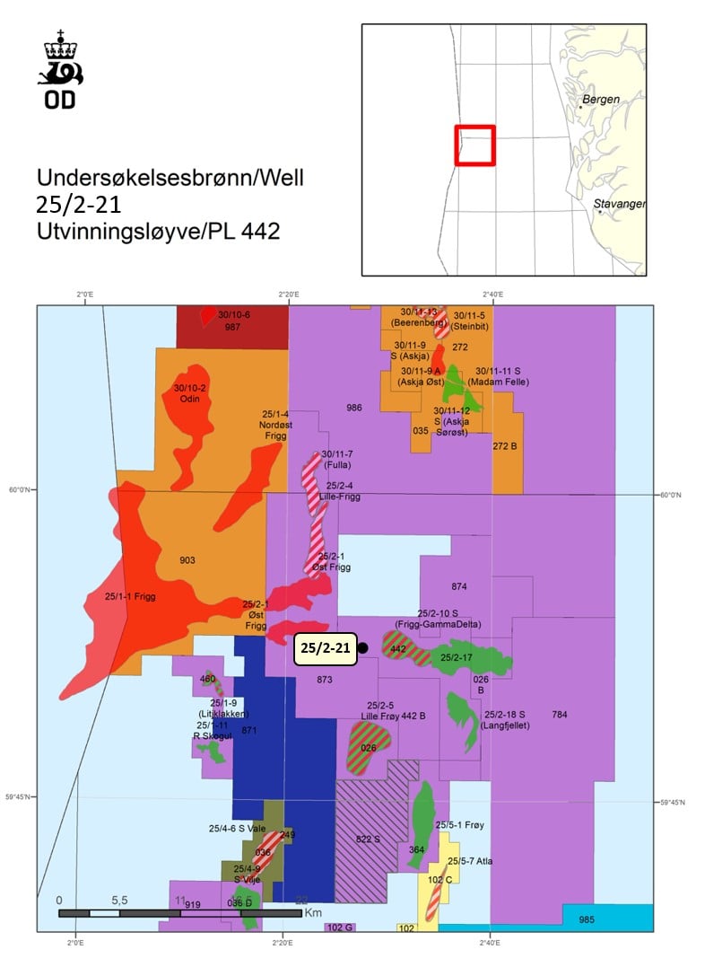 Map of well 25-2-21